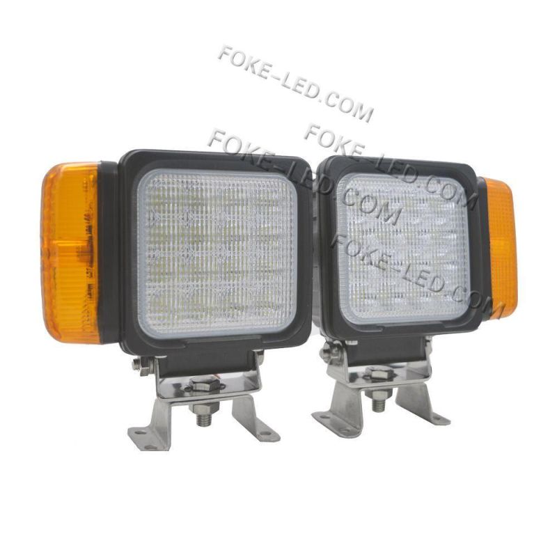 New Design 4 Inch 48W Square LED Working Light with Turn Signal Warning Lighting