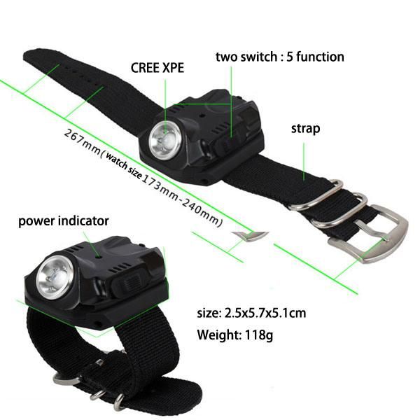Night Running Equipment Glare Lighting Watch LED Wrist Light