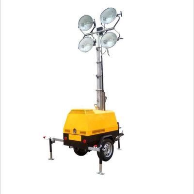 Lebekan Outdoor Lighting for Emergency and Rescue Liftable 4000 Watt Mobile Light Tower