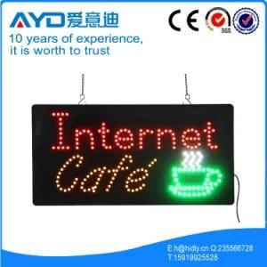 Hidly Rectangle Saving Energy Internet Cafe LED Sign