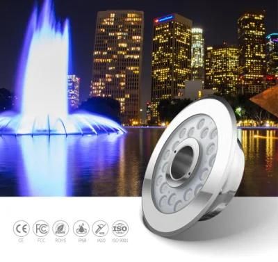 24W High Power 316L Stainless Steel External Control LED Underwater Fountain Lights