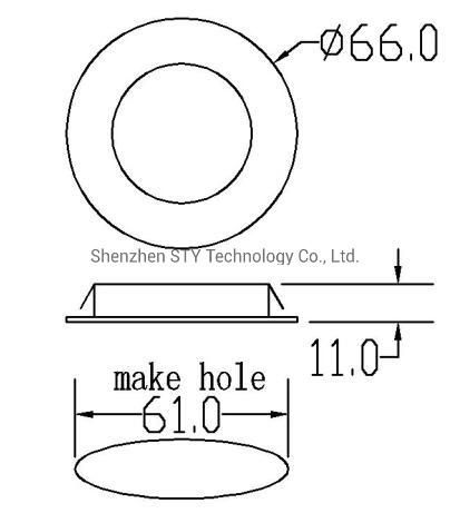 Flush Mount DC 12V LED Furniture Light 2W