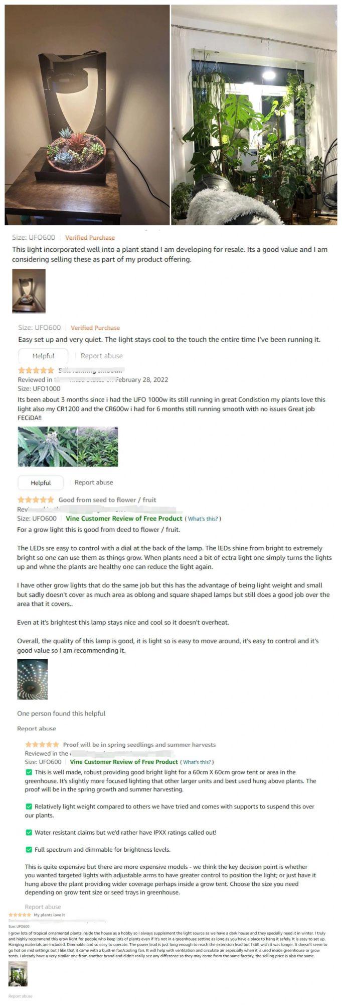 Amazon Greenhouse/Basement /Grow Tent Full Spectrum 65 Watt Small Hanging Full Spectrum Best Mini UFO LED Plant Lamp