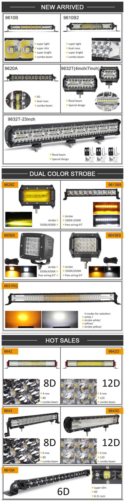 High Power High Lumens 12V 24V 9inch Round Offroad LED Driving Light