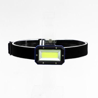 Goldmore9 ABS PS Material COB LED Headlight Headlamp Powered by Dry Battery with 110lm Brightness Press Switch
