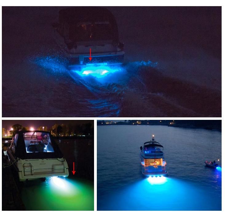 Underwater LED Boat Light 12volt Marine Blue Underwater Transom Lights