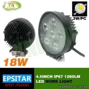 18W 4.5inch Epistar Outdoor Auto Working Lamp LED Work Light