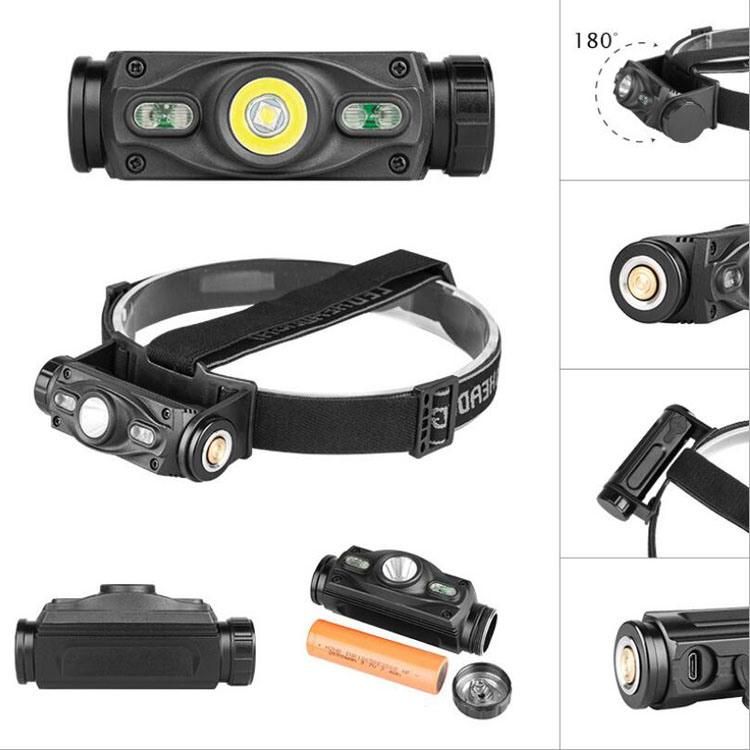 Aluminum USB Charging Waterproof Fishing Riding Strong Head Light