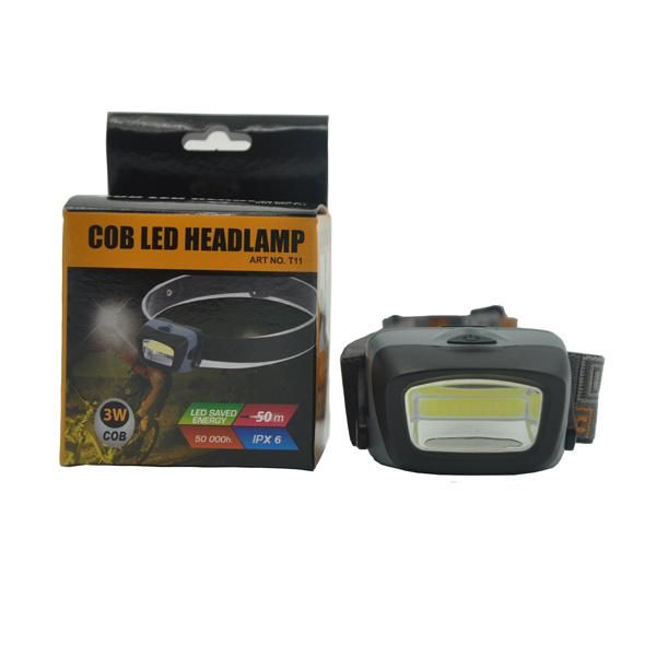 3W COB LED Lamp 3AAA Battery Headlamp