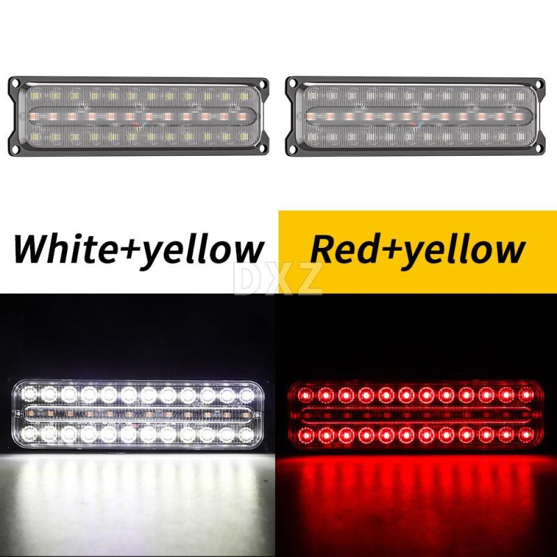 Dxz New Arrival Strobe Signal LED 12V 24V Amber Red 36LED Warning Emergency for Tail Lights Traffic Advisor for Vehicles Truck Car