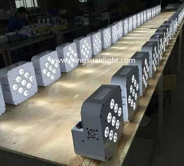 Rechargeable 9*10W RGBW LED Flat PAR Wireless DMX LED Light