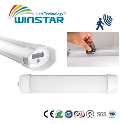 IP69K Tool-Free LED Smart Tri Proof Light, LED Linear Lighting, Emergency Microwave Motion Sensor