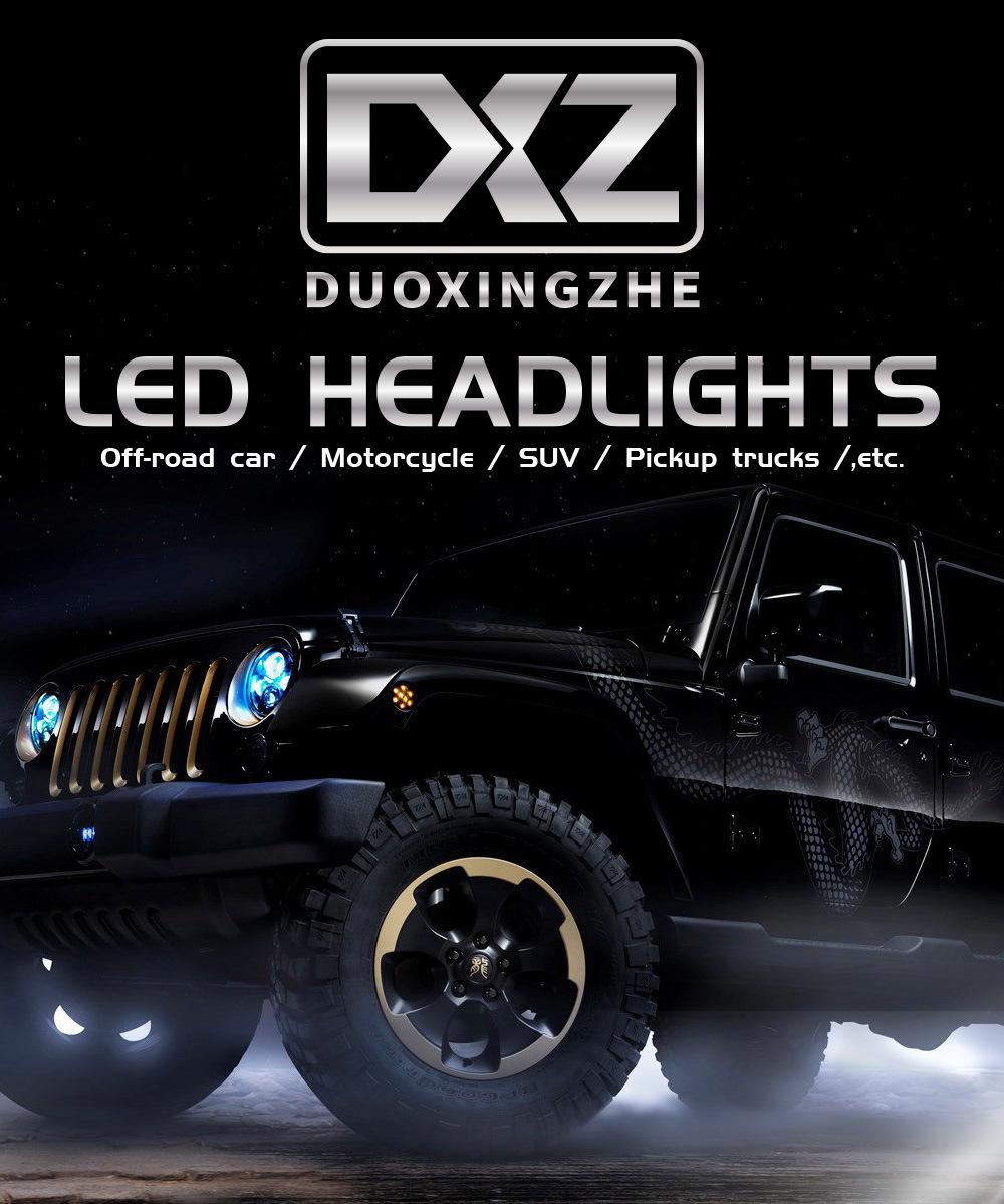 Dxz Lightech 45W High Low Beam LED 4X6 5inch LED Work Headlight for Jeep Truck H4 H3 Lamp