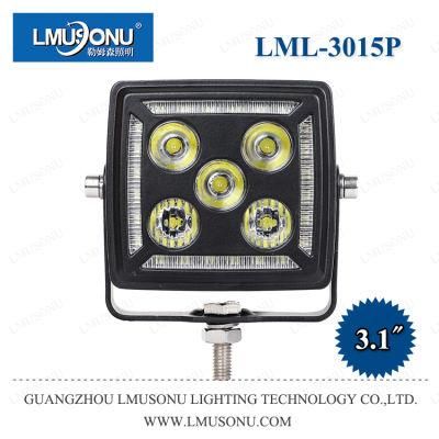 New 3015p Square Epistar LED Work Lights 4.3 Inch 15W with DRL Light White Red Yellow Blue Green Colors