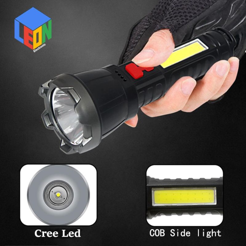 USB Rechargeable Water Proof Outdoor Camping Search and Work LED Flashlight