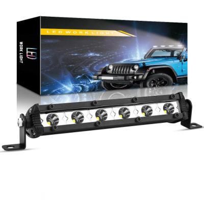 Dxz LED Bar Light Slim Straight Super Bright Single Row Barr LED 4X4 Reflector 7inch 6LED 18W 3030 LED