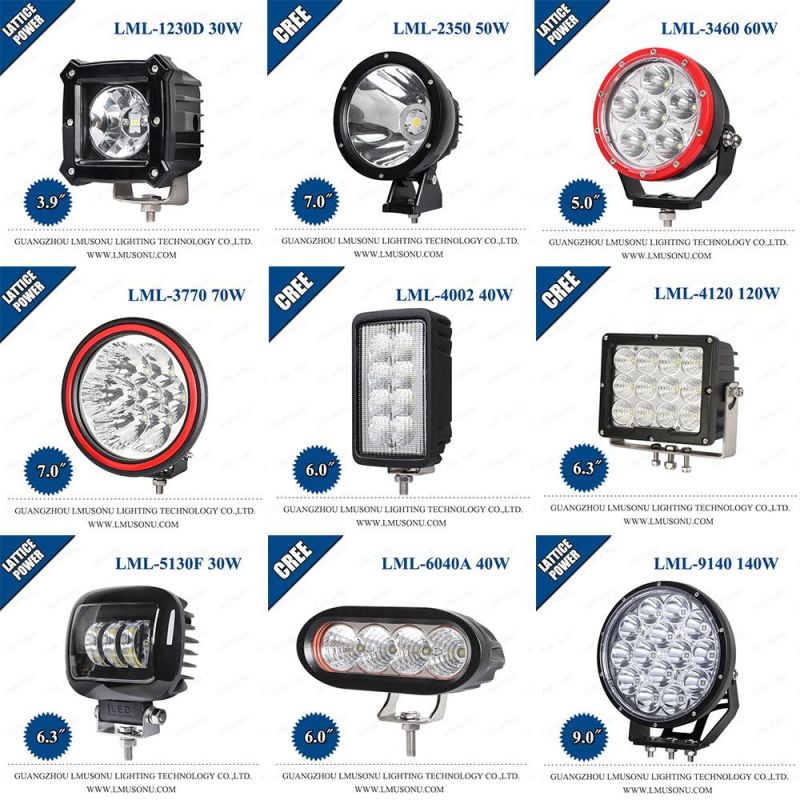 5059 New Round LED Work Lamp 5 Inch 45W 3200lm Luminus LED Spot Flood Beam Auto Car Light