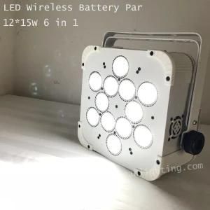 12PCS 15W RGBWA UV Rechargeable LED PAR Light