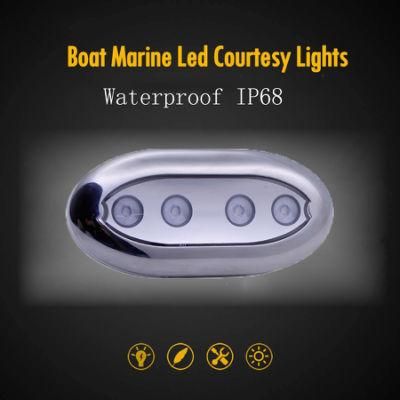12V 24V Boat Car Caravan Marine LED Courtesy Light Oblong Footlight Step Light