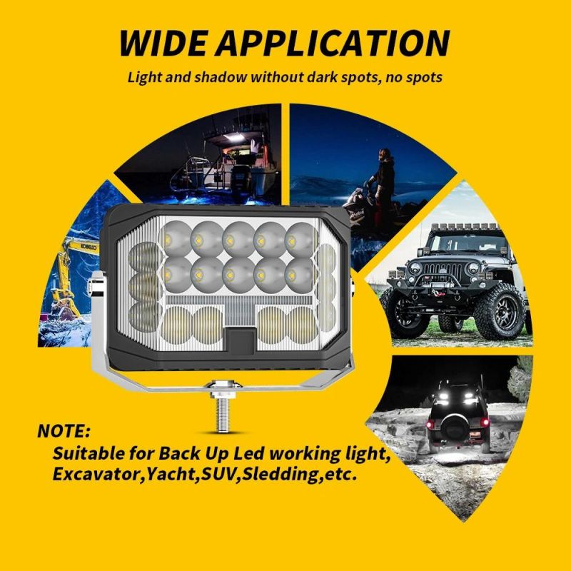 Dxz Private Model 7inch 32LED High Power Combo Spot Beam DRL Lamp Auto Car Lights Marine Boat Offroad 3" 5" 7" Inch Laser LED Driving Light for Truck