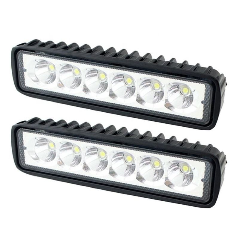 off Road 6" LED Light Bar 18W Work Spot Driving Fog Lights for Truck SUV Boat