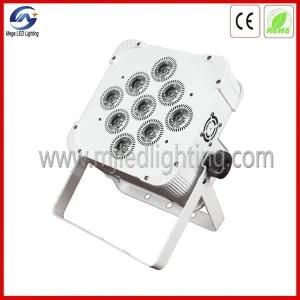 9X10W 4in1 RGBW Battery Powered LED Flat PAR Wireless DMX Light