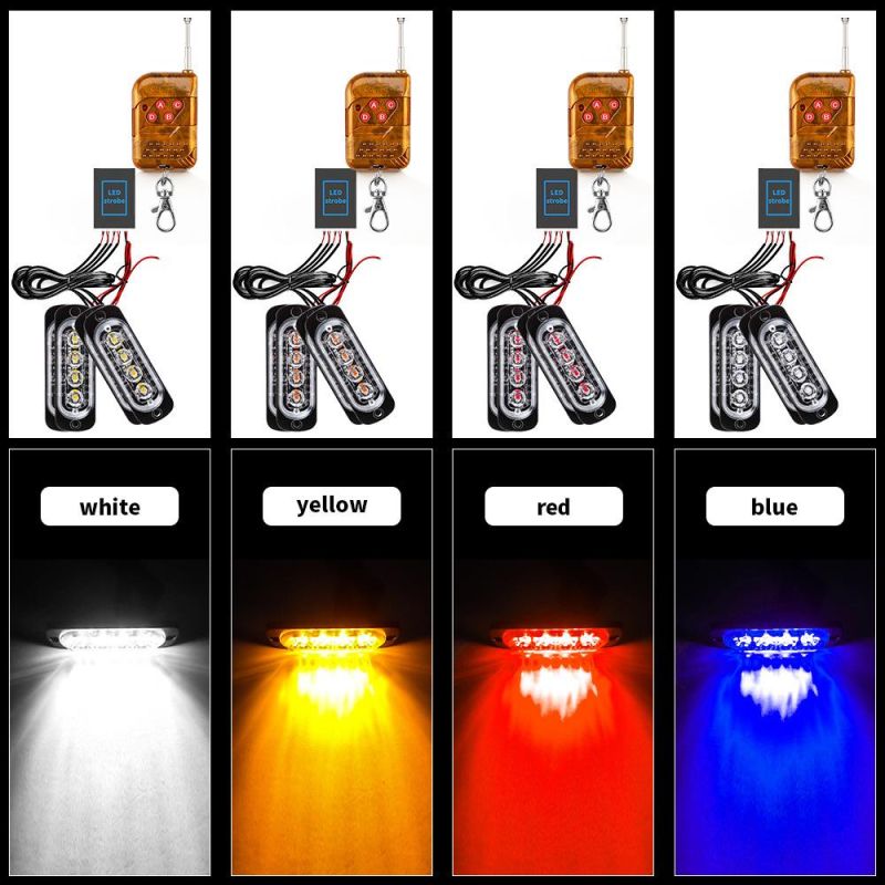 Dxz Red/Amber LED Waterproof Light Bar Trailer Tail Lights Kit Strobe Flashing/DRL/Flow Turn Signal Lamp for Car Truck SUV Van