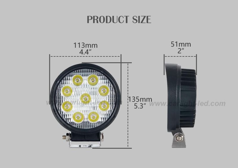 5 Inch Car LED Round Headlights Fog Work Light for Truck, Jeep