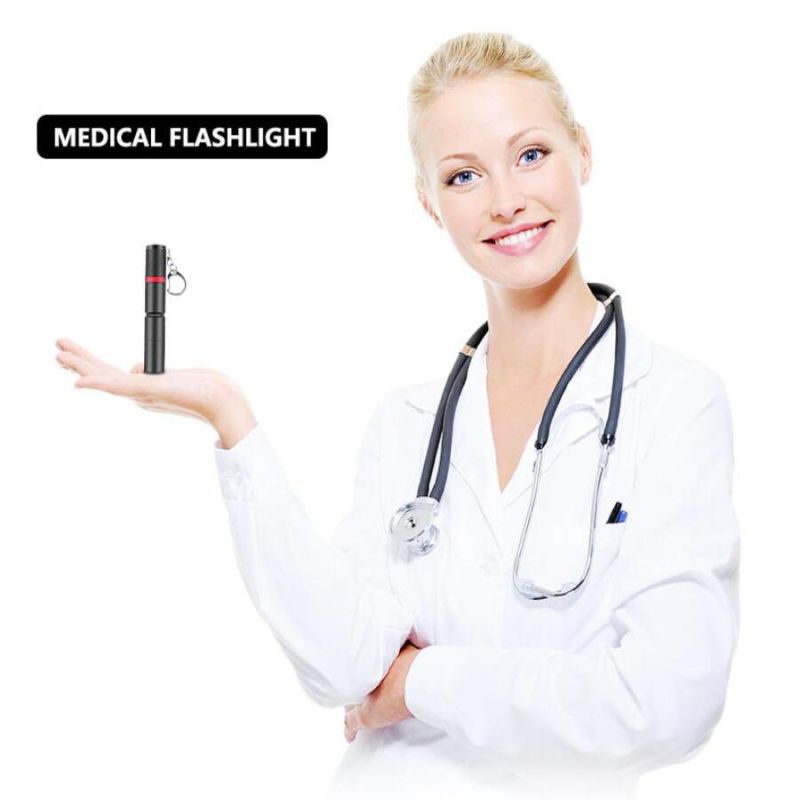 Wholesale Mini Pocket Flashlight Portable Keychain Light Mini Tactical Torch for Dentist Camping Hiking with 3 Flash Modes Mini Medical LED Flashlight