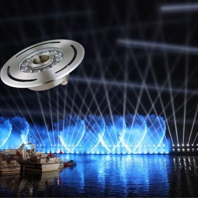 IP68 Waterproof Outdoor Stainless Steel 12 Watt Pure White Underwater Dry LED Fountain Nozzle Lights