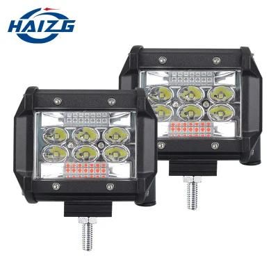 Haizg 4inch 60W LED Work Lights Pod Yellow Amber White Flash Strobe LED Cubes Offroad Driving LED Work Light for Pickup Truck SUV