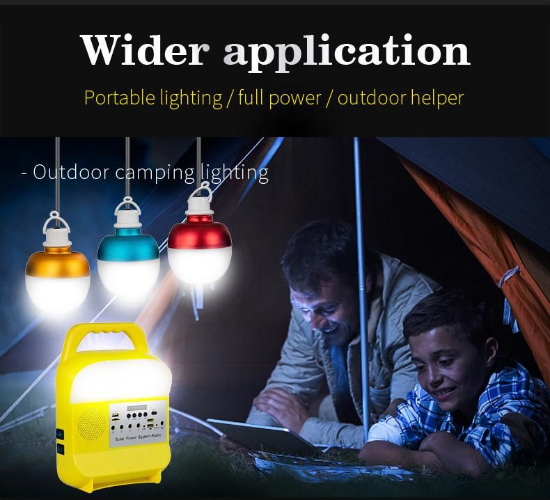 Solar Power Lamp Car with Radio Music Can Be Connected to Bluetooth LED Lights