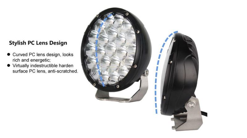 Top Quality 7" 66W 12V/24V Osram Round LED Driving Light for Auto Cart 4X4 Offroad (GT17213)