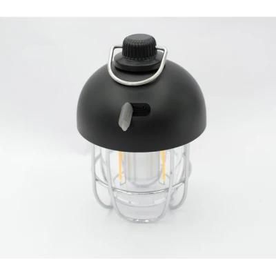 New Design Worldwide Type-C Rechargeable Camping Lantern Retro LED Lamp Acorn Lamp