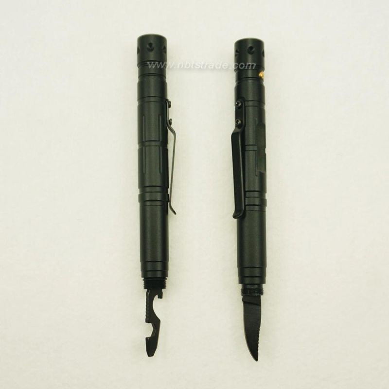 Multi-Function Aluminium Self Defence Tactical Pen with LED Flashlight