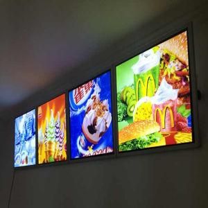 Restaurant Display Board LED Edge Lit Light Box for Menu Board Advertising