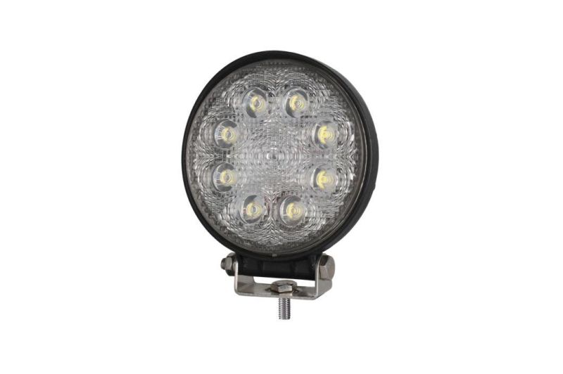 Low Energy 24W 4inch Round Epistar Spot/Flood LED Work Light for Offroad Agricultural Tractor