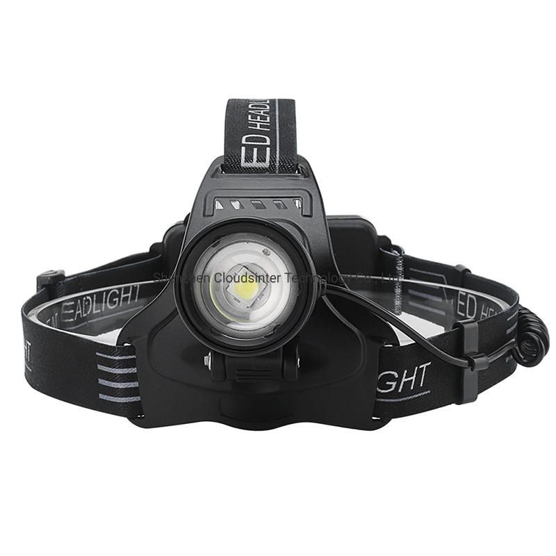 High Power 10W Xhp50 6000 Lumen Aluminum Waterproof Rechargeable LED Headlamp for Outdoor