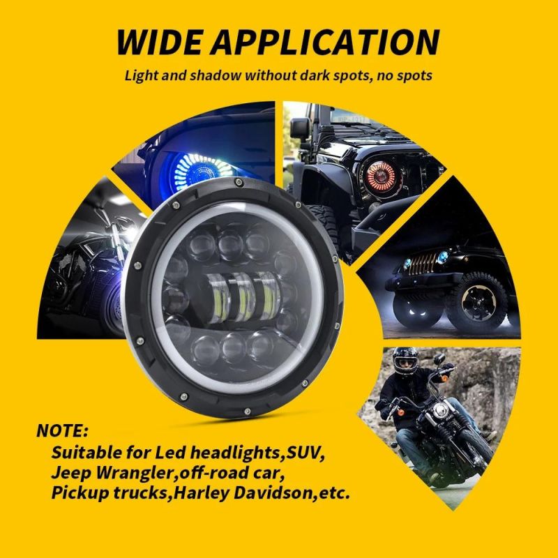 Dxz Waterproof Car Driving Front Light 60W Hi/Lo Offroad Auto Round LED Headlight for Jeep Wranlger