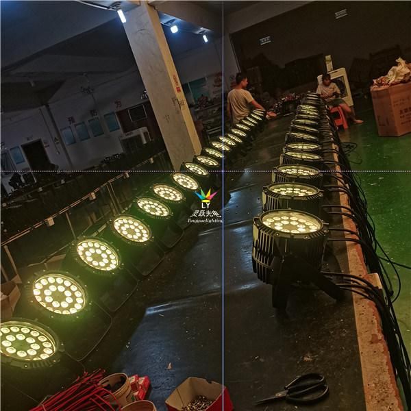 DMX 24X18W Rgbwauv Outdoor Waterproof Super Bright LED PAR Can