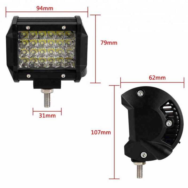 4X4 off Road 72W LED Driving Work Lights for Car Auto Motorcycle Truck