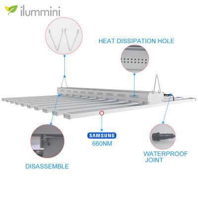 Ilummini ETL 800W LED Grow Light Bar Hydroponic Grow Lights for Vegetables and Medical Plants