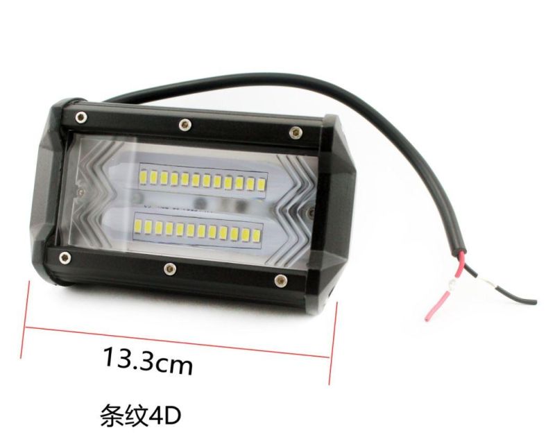 72W Dual Row LED Work Light Bars 5inch Offroad Driving Headlight 12V