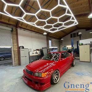United States Best Selling Factory Directly Fast Shipping 110V Auto Detailing Garage Ceiling Light Hexagon LED Lights
