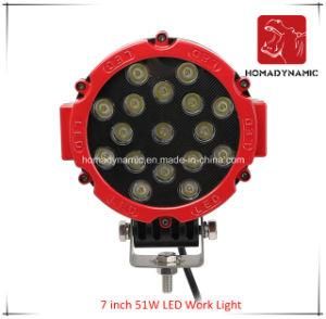 LED Car Light 7 Inch 51W LED Work Light of SUV Car LED off Road Light and Driving Light