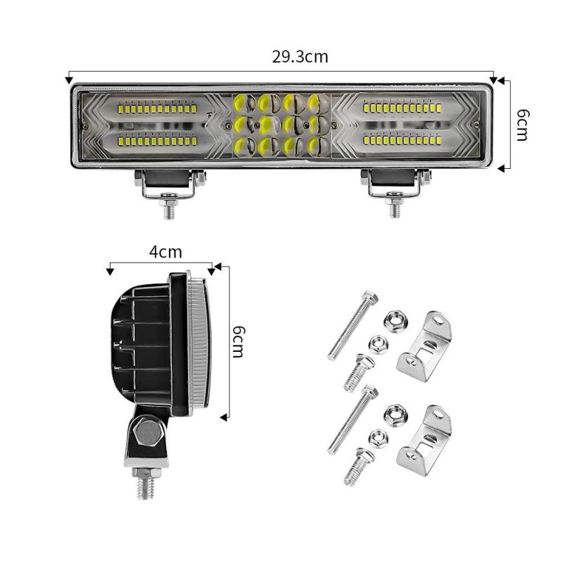 Dxz High-Power 12inch 60LED Vehicle Lighting LED Bar Lights Driving Spotlight LED Work Light Radiation Lamp Harvester Large Tractor