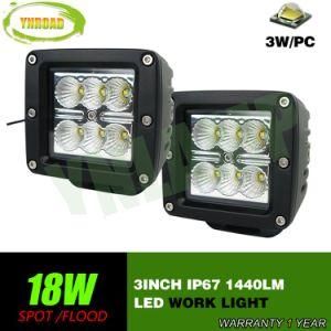 18W 3inch LED Work Light with 6PCS 3W CREE LEDs for Truck