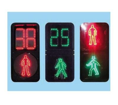 Pedestrian Crossing Road Solar Street 300mm DC 24V 3 Colors LED Traffic Warning Light