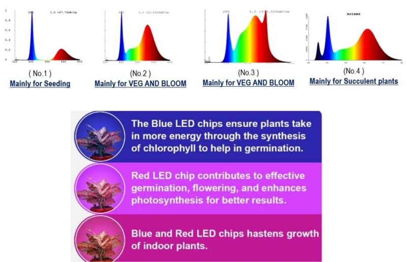 Stepless Dimmable Autocycle Timer Various Customized Spectrum 2m/4m/6m LED Strips LED Grow Light