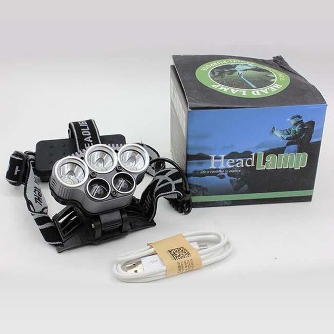 Micro USB Rechargeable LED Headlamp Outdoor for Hunting
